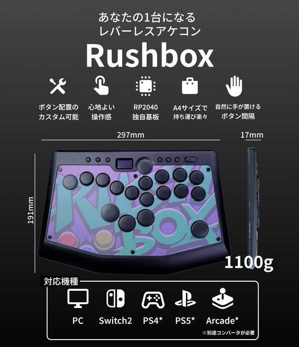 Rushboxシリーズ一覧|レバーレスコントローラー|moimate公式 Rushboxシリーズ一覧|レバーレスコントローラー|moimate公式
