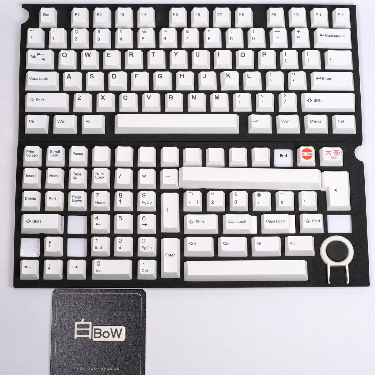 Tai-Hao Black on White Keycaps