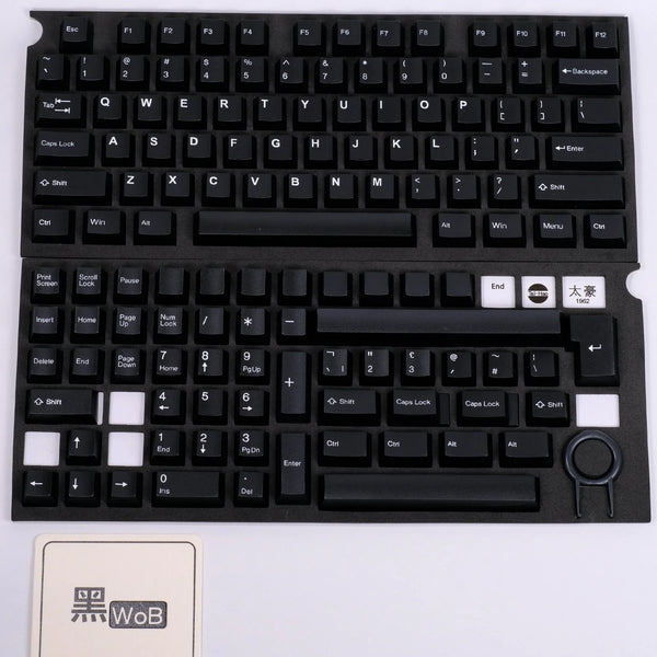 Tai-Hao White on Black Keycaps